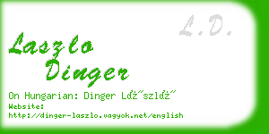 laszlo dinger business card